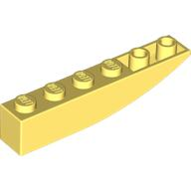 bright light yellow slope curved 6 x 1 inverted