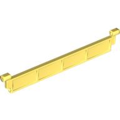 bright light yellow garage roller door section without handle