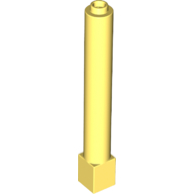 bright light yellow support 1 x 1 x 6 solid pillar