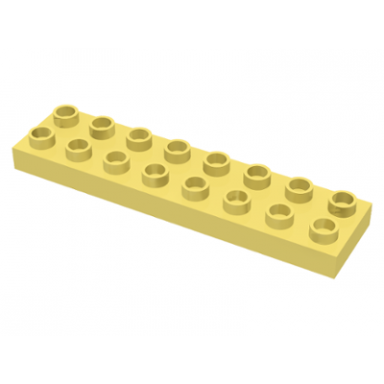 bright light yellow duplo plate 2 x 8