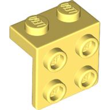 bright light yellow bracket 1 x 2 - 2 x 2