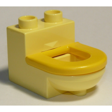 bright light yellow duplo furniture toilet with yellow seat 4911 4912