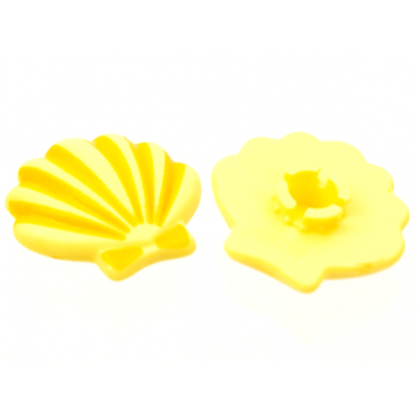 bright light yellow clikits icon shell 2 x 2 with pin with medium orange highlights pattern