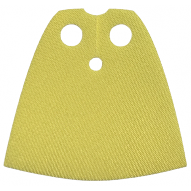 bright light yellow minifigure cape cloth standard - traditional starched fabric - 3.9cm height