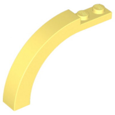 bright light yellow arch 1 x 6 x 3 1 3 curved top