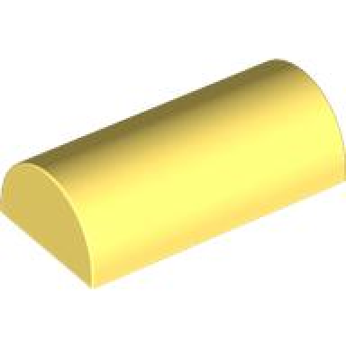 bright light yellow slope curved 2 x 4 double with groove
