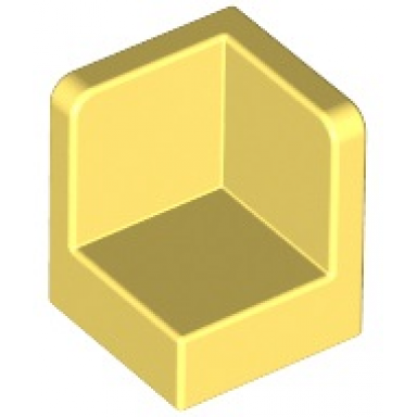 bright light yellow panel 1 x 1 x 1 corner