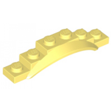 bright light yellow vehicle mudguard 1 1 2 x 6 x 1 with arch