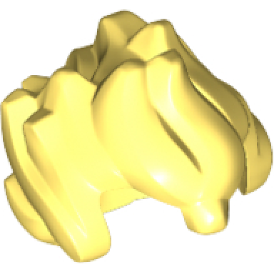 bright light yellow minifigure hair spiky with widows peak