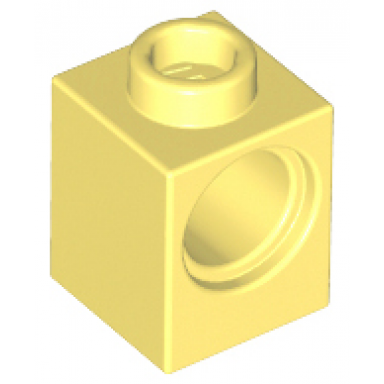 bright light yellow technic brick 1 x 1 with hole