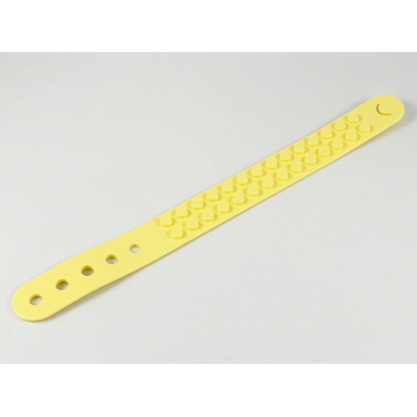 bright light yellow bracelet with 2 x 14 studs and 5 holes
