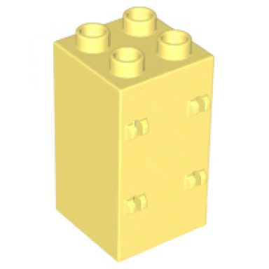 bright light yellow duplo wall 2 x 2 x 3 with 4 hinges