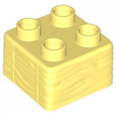 bright light yellow duplo brick 2 x 2 with hay profile