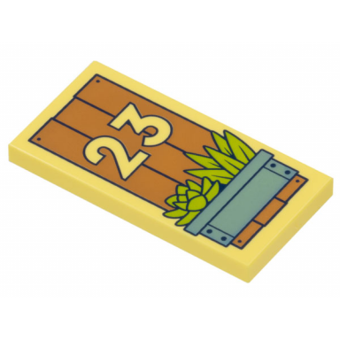 bright light yellow tile 2 x 4 with medium nougat boards 23 metallic light blue planter and lime plants pattern