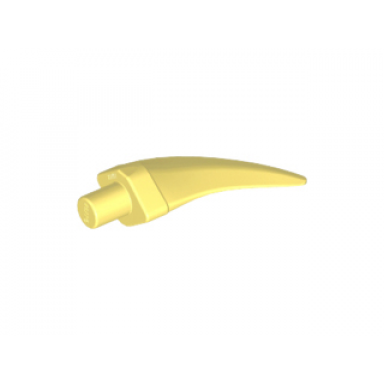 bright light yellow barb claw horn tooth - medium