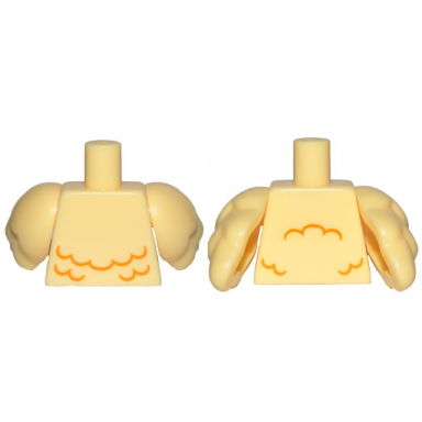 bright light yellow torso bright light orange wavy lines feathers pattern bright light yellow bird wings