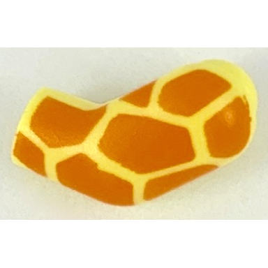 bright light yellow arm left with orange giraffe spots pattern