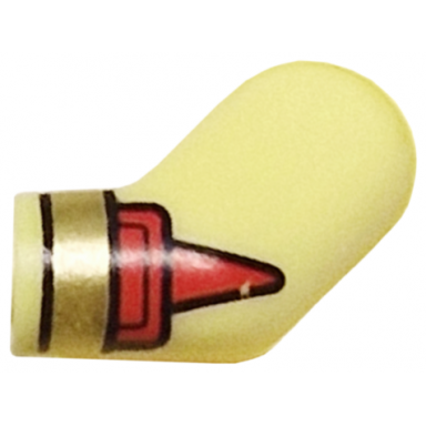 bright light yellow arm left with red cuff and gold bracelet pattern
