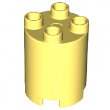 bright light yellow duplo brick round 2 x 2 x 2