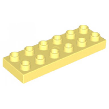 bright light yellow duplo plate 2 x 6