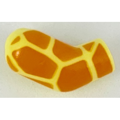 bright light yellow arm right with orange giraffe spots pattern