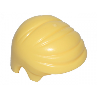 bright light yellow minifigure hair short combed sideways part left