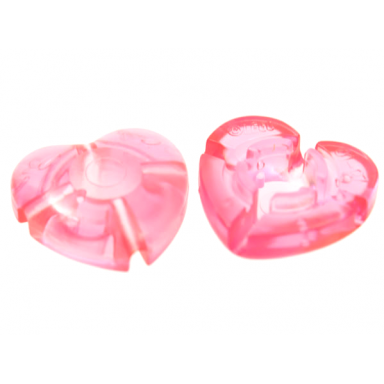 trans-pink clikits icon heart 2 x 2 large with hole