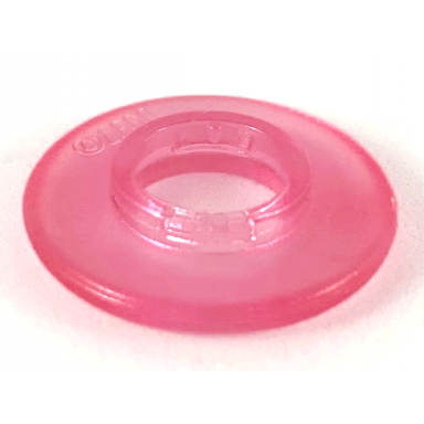 trans-pink clikits bead ring thin large with hole with low connector
