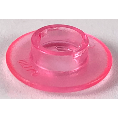 trans-pink clikits bead ring thin large with hole with high connector