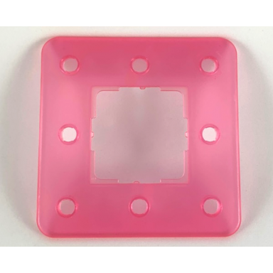 trans-pink clikits frame square with 8 holes