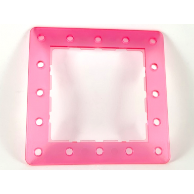 trans-pink clikits frame square with 16 holes