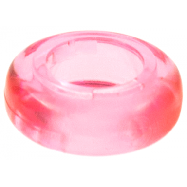 trans-pink clikits bead ring thick small with hole
