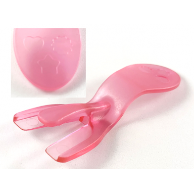 trans-pink clikits tool part separator with heart flower and star on handle