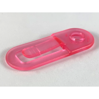 trans-pink clikits tool paper clip with hole