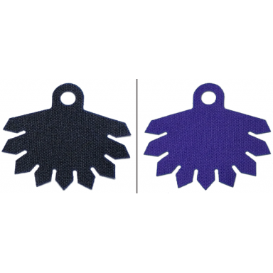 minifigure cape cloth 9 triangular points with black and dark purple sides