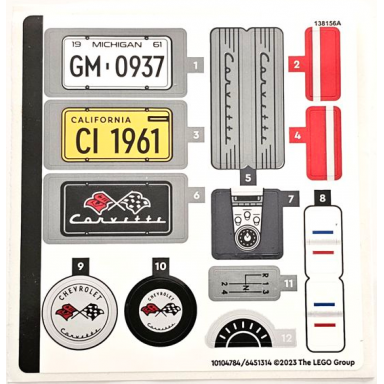 sticker sheet for set 10321 - 10104784 6451314