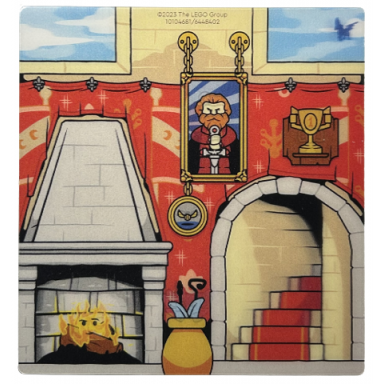 plastic 3d backdrop with gryffindor common room pattern