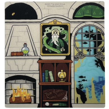 plastic 3d backdrop with slytherin common room pattern