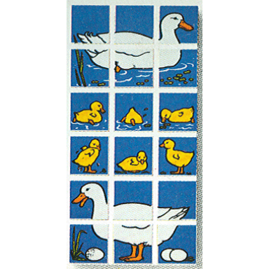 paper duplo mosaic picture puzzle key card from set 1078 - duck