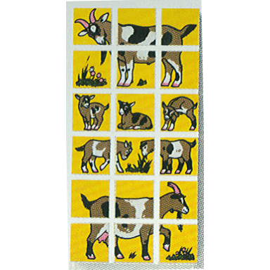 paper duplo mosaic picture puzzle key card from set 1078 - goat