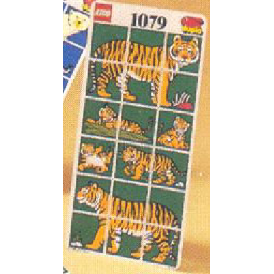 paper duplo mosaic picture puzzle key card from set 1079 - tiger
