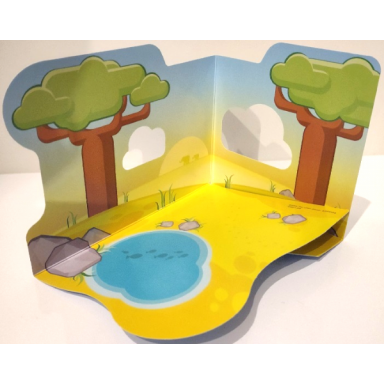 paper cardboard backdrop for set 10971 - duplo african scenery