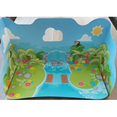 paper cardboard backdrop for set 10973 - duplo south american scenery