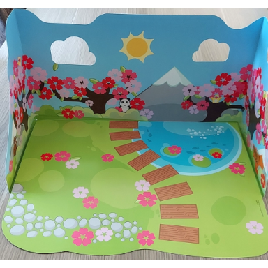 paper cardboard backdrop for set 10974 - duplo asian scenery