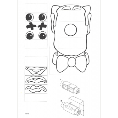 paper cardboard punch-outs for set 9614
