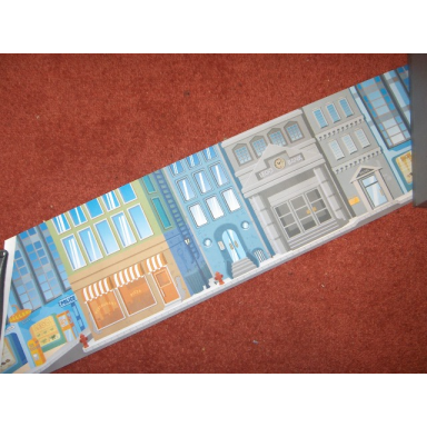 paper part for set 1351 - continuous backdrop with daytime city street pattern