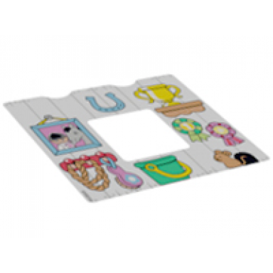 plastic duplo wallpaper with barn interior pattern fits inside 11335