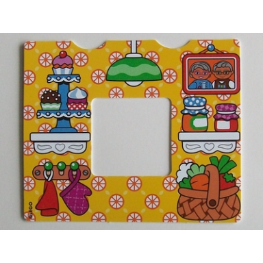 plastic duplo wallpaper with kitchen interior pattern fits inside 11335