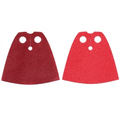 minifigure cape cloth standard with dark red and red sides - spongy stretchable fabric