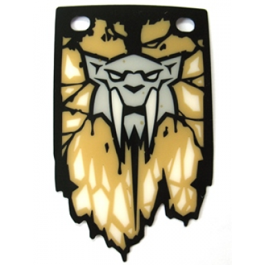 plastic flag 5 x 8.5 with chima saber-toothed tiger tribe pattern